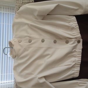 W by Worth White lined bomber jacket